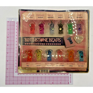 Vintage Vending Display Board 12 Birthstone Bears Display 0093